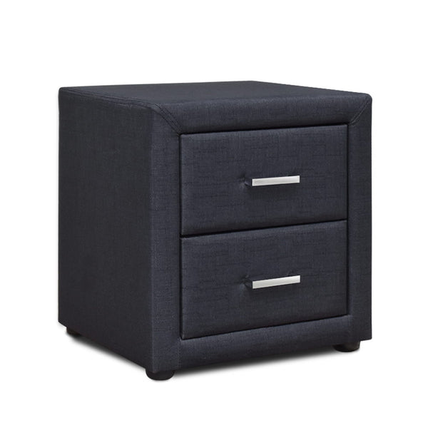 Charcoal Fabric Bedside