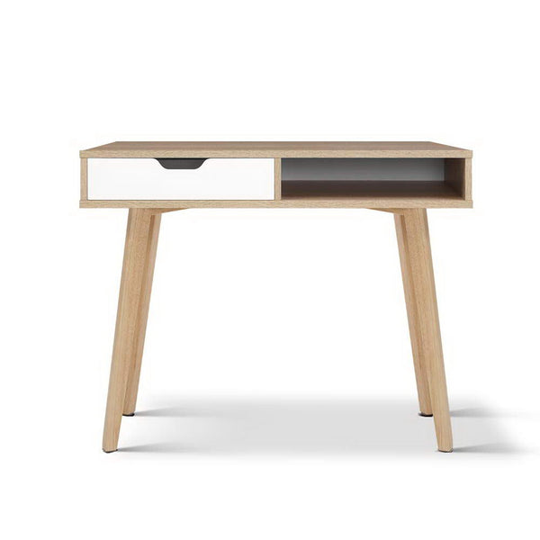 Scandi desk- Natural & White
