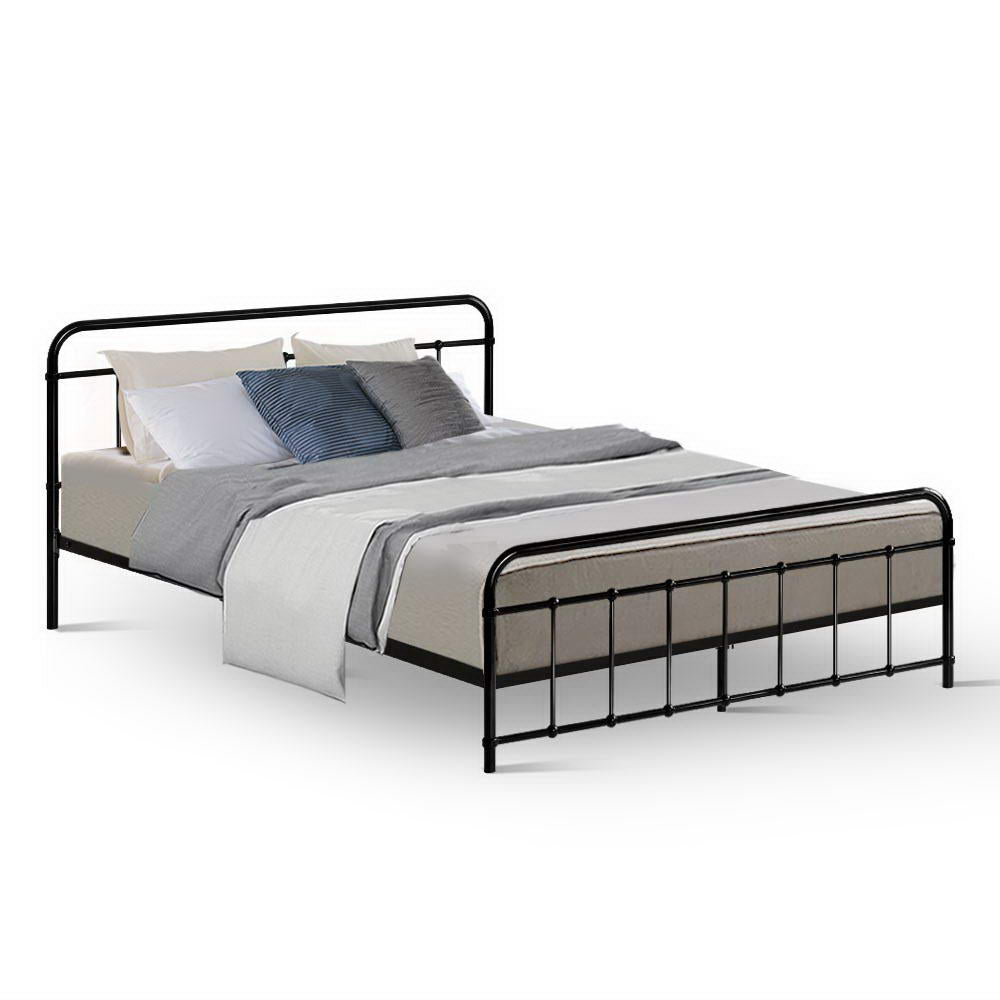 Jet Queen Bed Frame - Metal - Black