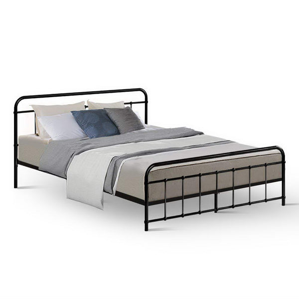 Jet Queen Bed Frame - Metal - Black