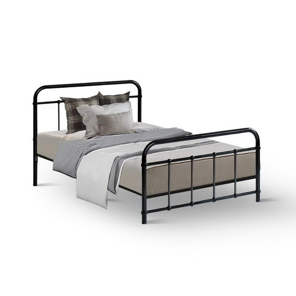 Jet Single Bed Frame - Metal - Black