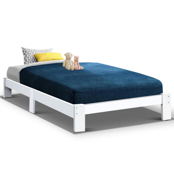 Novus Wooden Single Bed Frame - White