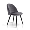 Modern Velvet Dining Chair - Dark Grey