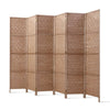 6 Panel Hand Woven Rattan Room Divider / Privacy Screen - Natural