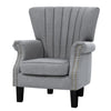 Artiss Upholstered Fabric Armchair Accent Tub Chairs Modern seat Sofa Lounge Grey